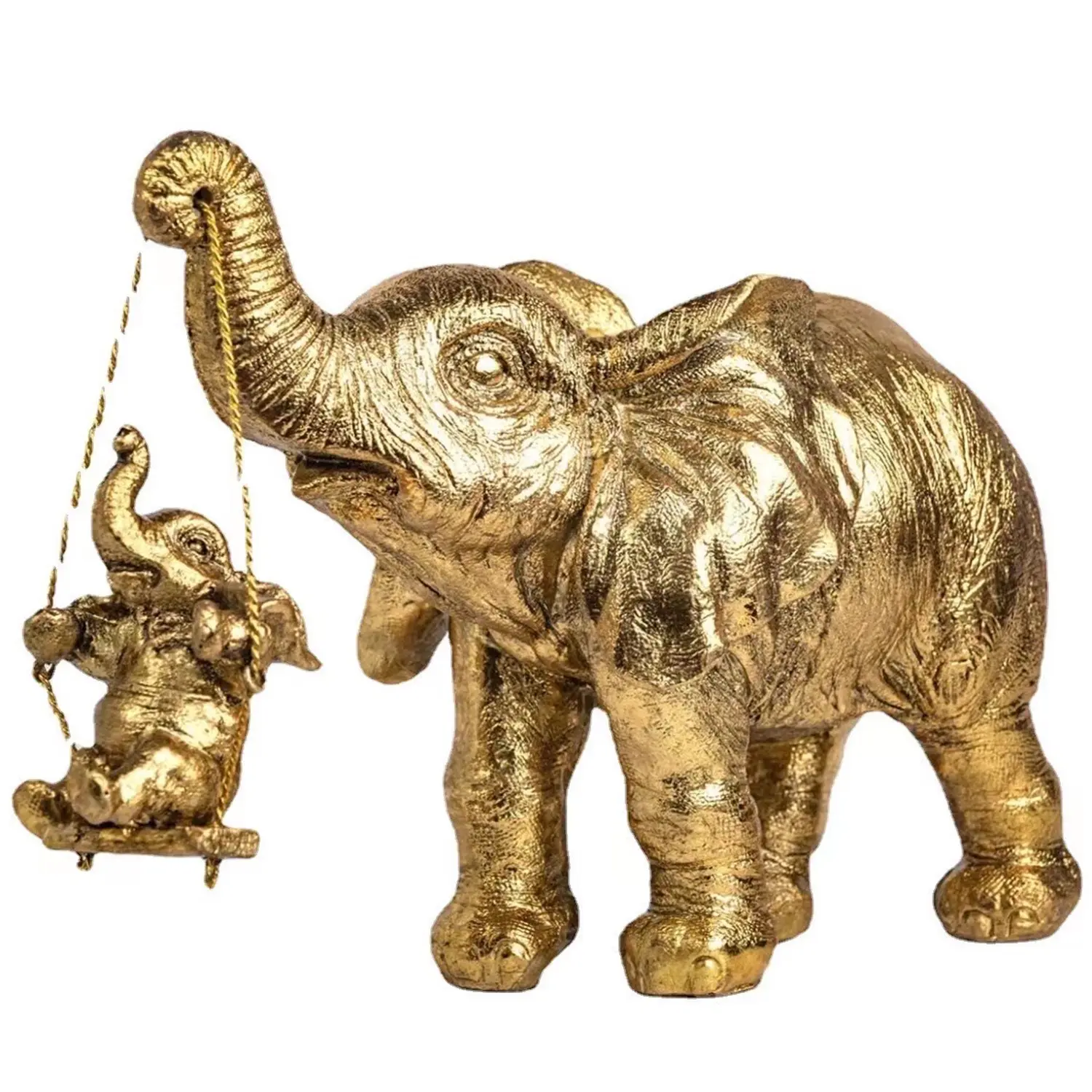 รูปปั้นช้างที่สำคัญที่สุดตกแต่งช้างทองนำของขวัญโชคดีสำหรับผู้หญิงของขวัญแม่ของตกแต่ง