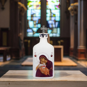 Bottiglia in Vetro Trasparente Rossa per Acqua Santa e Olio Sacro - Accessorio Durevole per Preghiere Pasquali e Decorazione Domestica - Product Image 3