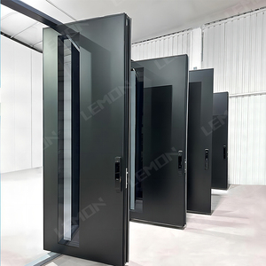 Puerta delantera moderna de acero inoxidable 304 estándar de EE. UU. Puerta pivotante delantera de seguridad exterior Puerta pivotante de hierro de entrada moderna - Product Image 5