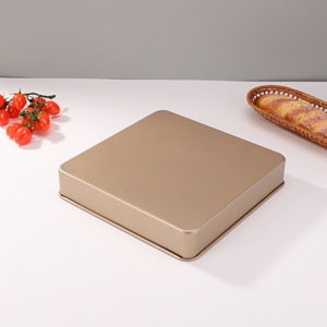 Square Cake Pan 28x28cm Non Stick Gold Baking Tray Oven Safe For Cake Mold - Product Image 5