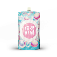 Sachets à bec personnalisés 5 litres de solution de lavage 1L 3L 5 L emballage debout en aluminium avec poignée pour sacs de poche à bec liquide pour détergent