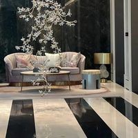 Lustre en cristal de fleur moderne de luxe non standard de grands hôtels villas clubs mariages