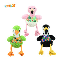 Famipet Fabricant – Nouveauté : Ensemble de jouets pour chiens en peluche douce et crépitante, design oiseaux mignons, thème estival, avec fonction couineur