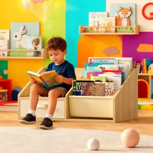 Estantería infantil de madera maciza transfronteriza, estantería para libros ilustrados de guardería, estantería de escritorio, estantería de almacenamiento de juguetes para el hogar - Product Image 1