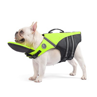 Juicepet Harnais de flottaison pour chien, motif sport, été, polyester, réglable, durable, flottabilité accrue, système de fixation sécurisé pour petits chiens