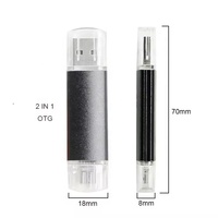 Unidad Flash USB Dual OTG Giratoria con Logo Personalizado 1GB 32GB para Smartphone Android Tipo B Micro Pendrive 4GB 8GB 16GB 64GB