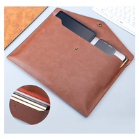 Carpeta de Archivos A4 Personalizada en Oferta, Estilo Vintage, Portadocumentos Impermeable de PU con Botón para Viajes, Tarjetas de Visita y Documentos
