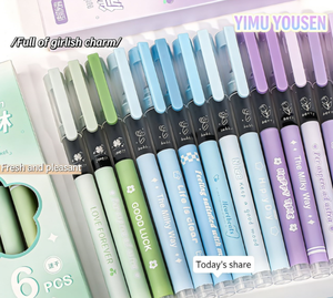 Stylos gel à pointe fine 0,5 mm couleur macaron, séchage rapide, 6 pièces <span class=keywords><strong>en</strong></span> boîte pour l'école, le <span class=keywords><strong>bureau</strong></span>, vente <span class=keywords><strong>en</strong></span> <span class=keywords><strong>gros</strong></span> - Product Image 2