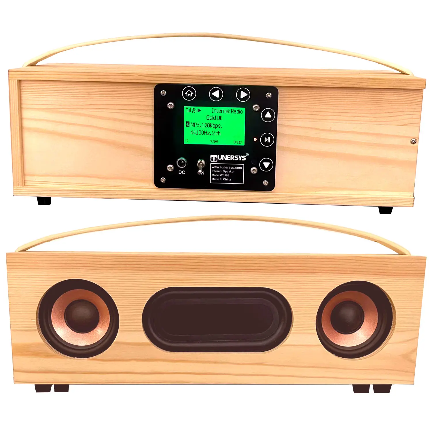 TUNERSYS Chinese Factory Solid Wood Home Audio Speaker Amplifier With Headphone Preamplifier Radio Internet