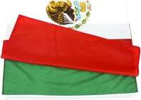 100% polyester 90x150cm 3x5 pieds taille brodé drapeau national mexicain Logo personnalisable pour une utilisation automobile matériau en nylon satiné