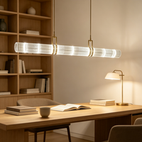 Lampe suspendue en verre moderne, structure en acier inoxydable, cordon doré/chromé, vente en gros directe d'usine, style personnalisé, lampe pour restaurant et bar