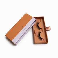 Boîte cadeau pour cils en carton rigide avec logo personnalisé, design luxueux, matériaux recyclés écologiques, laminage mat, pour offrir en cadeau