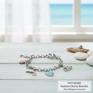 VIVI MARE Bracciale Charm alla Moda 18cm Accessorio Elegante - Product Image 3