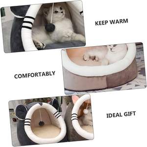 Nouveau lit pour chien et chat en peluche classique, portable, toutes saisons, doux, couleur personnalisable, très vendu - Product Image 4