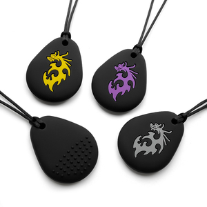 สร้อยคอซิลิโคนรูปมังกรสำหรับเด็ก - ของเล่นเสริมพัฒนาการแบบเคี้ยวได้สำหรับเด็กหญิงและเด็กชาย - Product Image 2