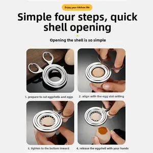 <b>Kitchen</b> Manual Gadget Egg Shell Opener Stainless Steel Egg Shell Cutter Eggshell Opener Mini <b>Scissors</b> Tools For cooked Eggs - Product Image 6