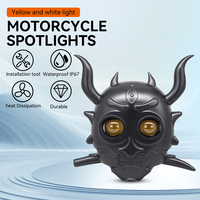 Projecteurs de moto Ghost Warrior Wholesale Skull Motorcycle Fog Headlamp Yellow White Mini Fog Driving Light for All Car