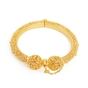 JXX JSZ-Z271A/272A Women Jewelry Bracelet Ladies Fashion 24k Gold Plated Bracelet bangle Openwork Carved Heavy Duty Bangle