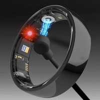 Trendiger, personalisierbarer, wasserdichter Fitness-Smart-Ring aus Keramik für Herren mit kabelloser Vibrationsfunktion, Schlaf-Tracker-App, Ultra-GPS und Bildschirm.