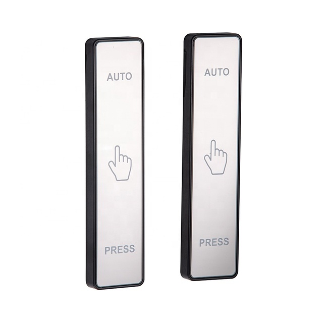 Doortec PB17 Black and White Mirror Plane Wireless Push Button Switch for Automatic Door Opener Push Switch Push Button Button