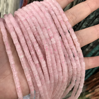 LANGYUE Venta al por mayor de cuentas sueltas naturales espaciadas de ágata de 4*2mm, cuentas de cristal en forma de ábaco para producción de joyería y pulseras