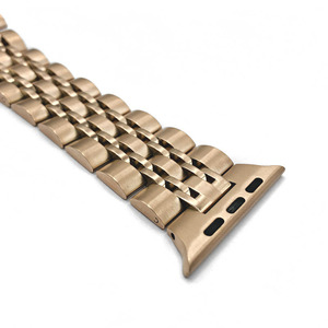 Correa de acero inoxidable, pulsera de eslabones de 7 Cuentas, correa de metal para <span class=keywords><strong>Apple</strong></span> <span class=keywords><strong>Watch</strong></span> 8 7 6 SE 5 4 3 40mm 44mm, correas de metal para reloj inteligente - Product Image 3