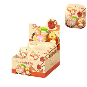 Regalo Curativo para Amantes de los Gatos, <span class=keywords><strong>AIGA</strong></span> Hot Pot Cat, Bolsa Sorpresa Misteriosa, Mini Figura de PVC de 3.4cm, Adorno Kawaii para Manualidades - Product Image 1