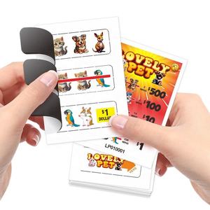 Biglietti Gratta e Vinci Mini con Linguetta, Carta Lucida o Opaca con Nucleo Grigio, Stampa Digitale, Biglietti da Gioco - Product Image 1