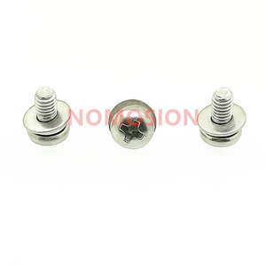 304 Stainless Steel Cross Pan Head <b>Screw</b> M4 With <b>Flat</b> And Spring Washer Combination Metric Class 8.8 Standard Thread Plain - Product Image 3