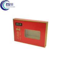 Caja de Regalo de Papel Recubierto de Lujo Innovadora con Ventana de PVC para Cosméticos, Lápiz Labial, Aceite Esencial y Perfume