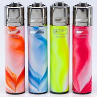 Briquets à silex rechargeables colorés Clipp, prix usine, vente en gros, logo personnalisé, briquets en gros