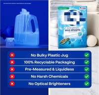 Feuilles de lessive écologiques professionnelles pour salle de bain, options de parfum personnalisées, élimination puissante des odeurs, lot de 30 pièces
