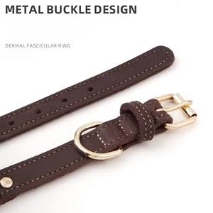 Collier de luxe en cuir tanné végétarien écologique pour animaux de compagnie Collier de chien occidental usiné avec motif animal gravé et fonction rembourrée - Product Image 3