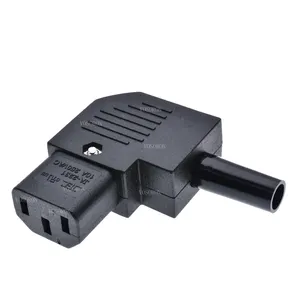 IEC C13 Right Angled Power Cord Plug Connector,IEC 320 C13 90 Degree Female Plug Rewireable Power Connector 3pin Socket 10A /250