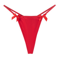Strings en Chaîne Métallique pour Filles, Sous-vêtements à Bretelles Spaghetti, Culottes Nœud Papillon, Strings Sexy et T-back