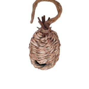 Cage de maison d'oiseau en paille naturelle faite à la main nid d'oiseau en herbe <span class=keywords><strong>cabane</strong></span> suspendue extérieure accessoire pour animaux de compagnie tissé à la main nid de colibri - Product Image 5