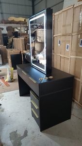 2024 son klasik siyah altın kuaför ayna istasyonu 10-Year garanti sıcak satış ticari istasyonu yatak odası mutfak otel - Product Image 3