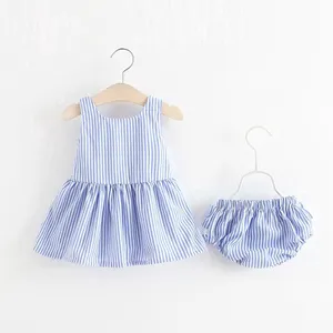 Ensemble de vêtements de Boutique pour bébé fille, vente en gros, robes pour enfants et short, ensemble deux pièces avec nœud