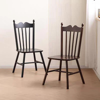 Chaise de restaurant de style western américain, mobilier de maison en bois massif, design moderne du milieu du siècle