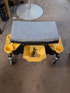 Siège roulant pour le detailing automobile, tabouret de travail pour le lavage de voiture, siège de travail pour le detailing automobile, siège roulant avec plateau de rangement - Product Image 4