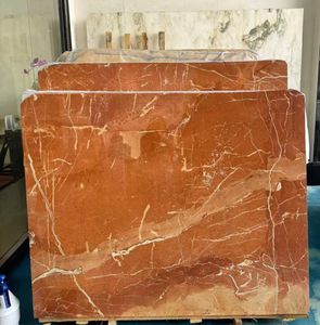 Mármol Rojo Coral Turco Directo de Fábrica, Baldosas Modernas con Vetas Carmesíes Impactantes para Pisos de Villas, Columnas Romanas y Paredes Decorativas de Lujo - Product Image 1
