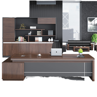 Bureau d'angle de direction de luxe moderne Table de patron en forme de L de qualité Panneau de bois en mélamine extensible pour bureaux appartements écoles