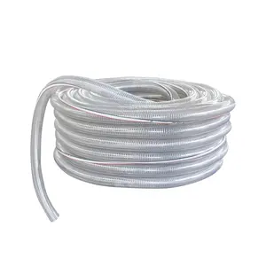 Acid Oil Resistant Transparent PVC Spiral Steel Wire Reinforced Hose Pipe Steel Wire Spring Hose