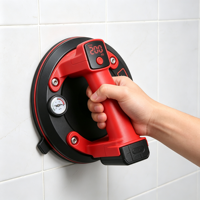 Ventouse électrique portative rechargeable avec affichage numérique et manomètre pour carrelage, verre et marbre