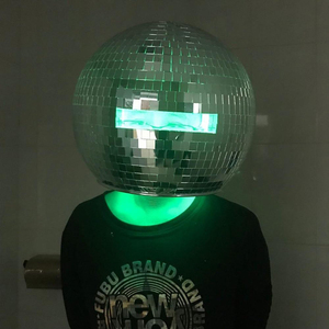 未来的な光沢のあるアクリルディスコミラーヘルメットクリスマスパーティー用 - Product Image 6