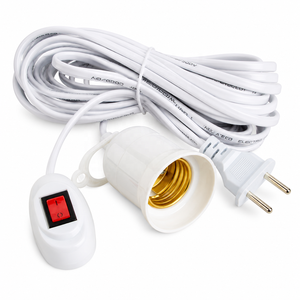 Bases de lampe universelles avec interrupteur, adaptateur de douille d'ampoule LED, support de lampe à vis E27, accessoires, outils, <span class=keywords><strong>deux</strong></span> prises, <span class=keywords><strong>suspension</strong></span> - Product Image 1
