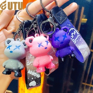 พวงกุญแจหมีรุนแรงแบบข้ามพรมแดนพวงกุญแจรูปดาวหมีการ์ตูนกระเป๋านักเรียนแบบสร้างสรรค์เครื่องประดับแขวนขนาดเล็กของขวัญเล็กๆ-F - Product Image 2