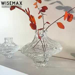 WISEMAX MÜBLER nordisch heim glas vasen hochzeit tafelaufsatz klares glas und kristall vasen dekoration maison für wohnzimmer