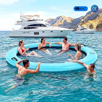 Hamac flottant gonflable en gros, en maille douce et respirante, pliable, pour les loisirs aquatiques en extérieur et à la plage