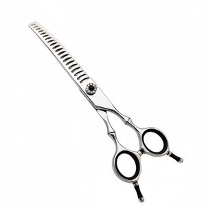Professional Piano Teeth Curved Chunker for Dog Scissors Japan 440C Pet Grooming Scissors Traceless <b>Thinning</b> Pet Scissors Shears - Product Image 1